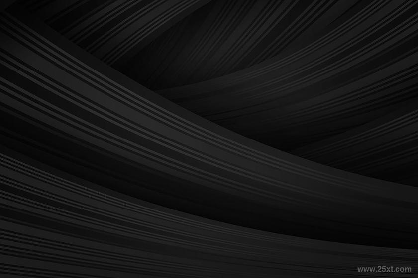 高级低调的极简黑色条纹丝带叠加分层效果背景图