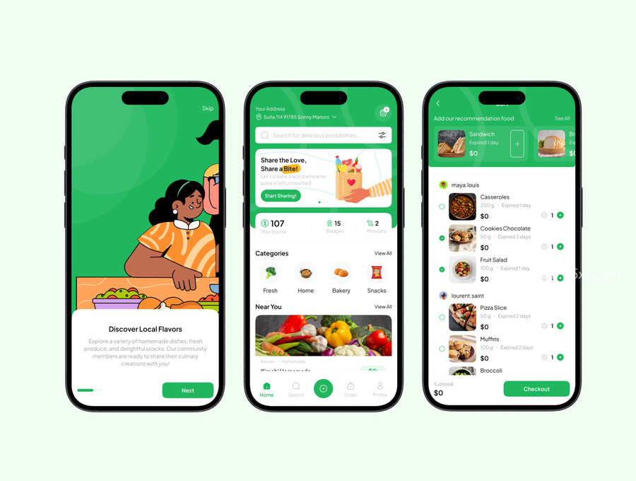 25xt-175722-Foosh - Food Sharing Mobile App UI KIT 3.jpg